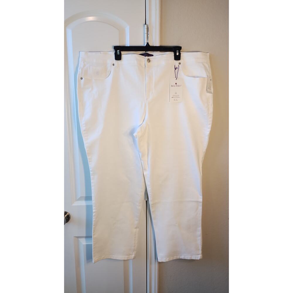 NWT Gloria Vanderbilt Amanda Slimming Jeans Women Size 24W Short Vintage White